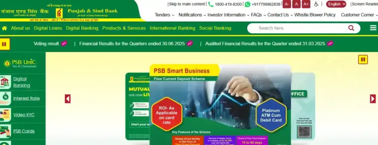 How to Apply Online for Punjab and Sind Bank SO Recruitment 2025?