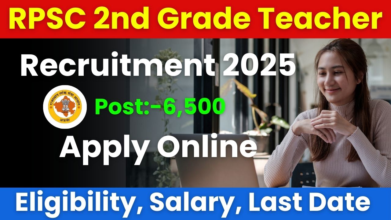 RPSC 2nd Grade Teacher Recruitment 2025 – Apply Online for 6500 Posts, Eligibility, Fees, Exam Date