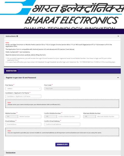 New Registration Form