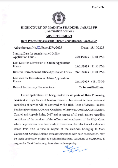 Official Notification PDF