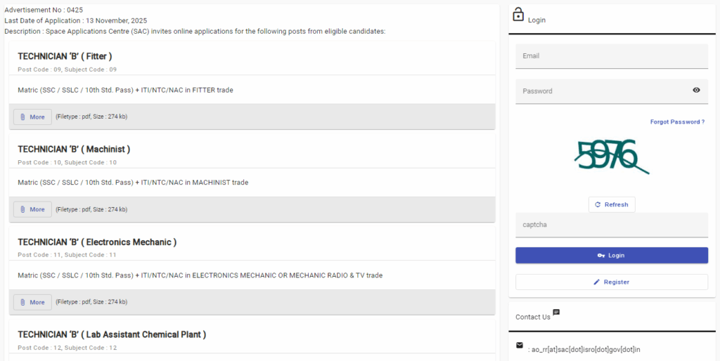 Register YourSelf & Get Login Details
