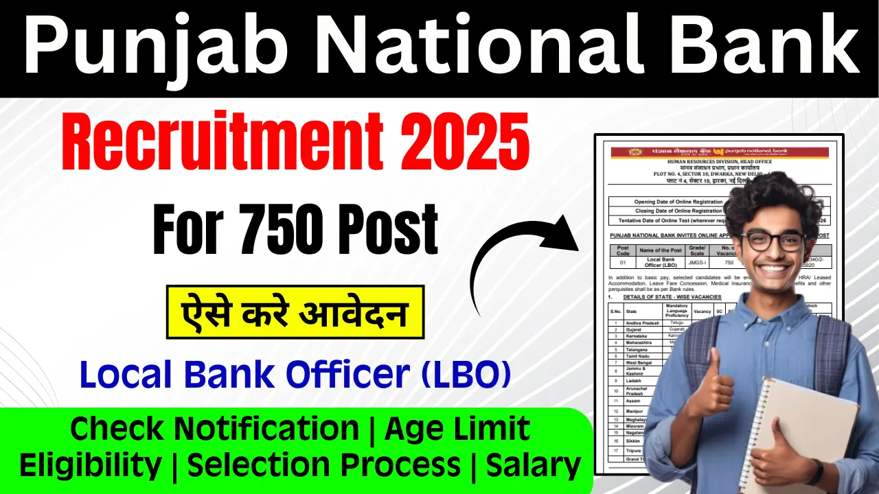 Punjab National Bank PNB LBO Recruitment 2025: Apply Online for 750 Posts, Check Eligibility, Salary & Full Notification Details