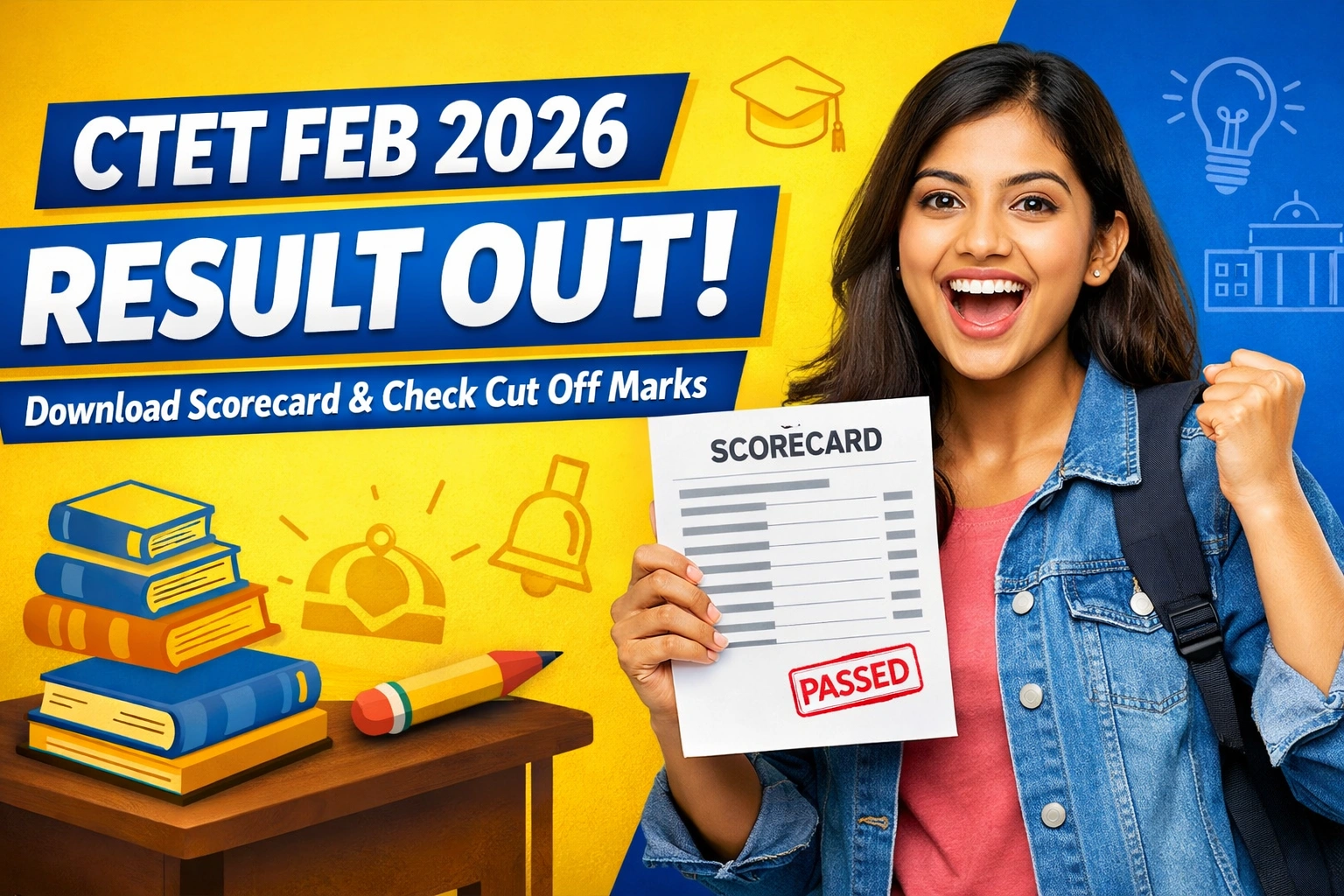 CTET 2026 Entrance Exam Result 2026 Download Scorecard, Check Cut Off Marks, Direct Link at ctet.nic.in