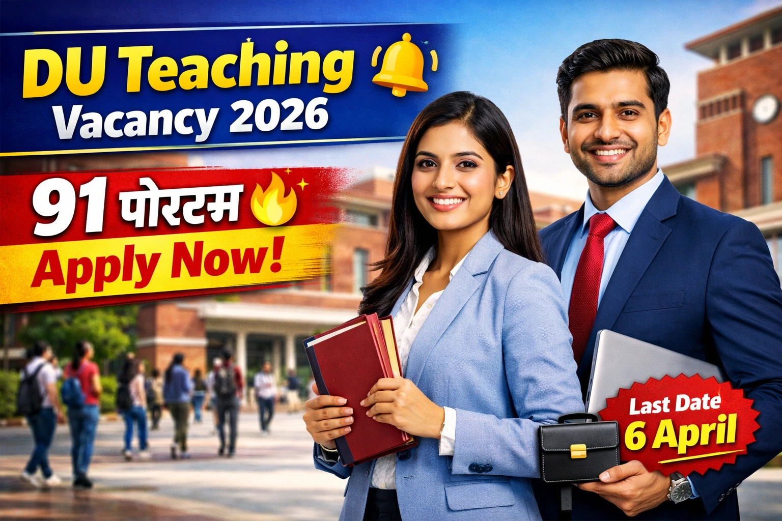Delhi University Teaching Recruitment 2026 Apply Online for 91 Posts – Professor, Associate Professor & Assistant Professor Vacancy, Eligibility, Salary, Last Date, Full Details