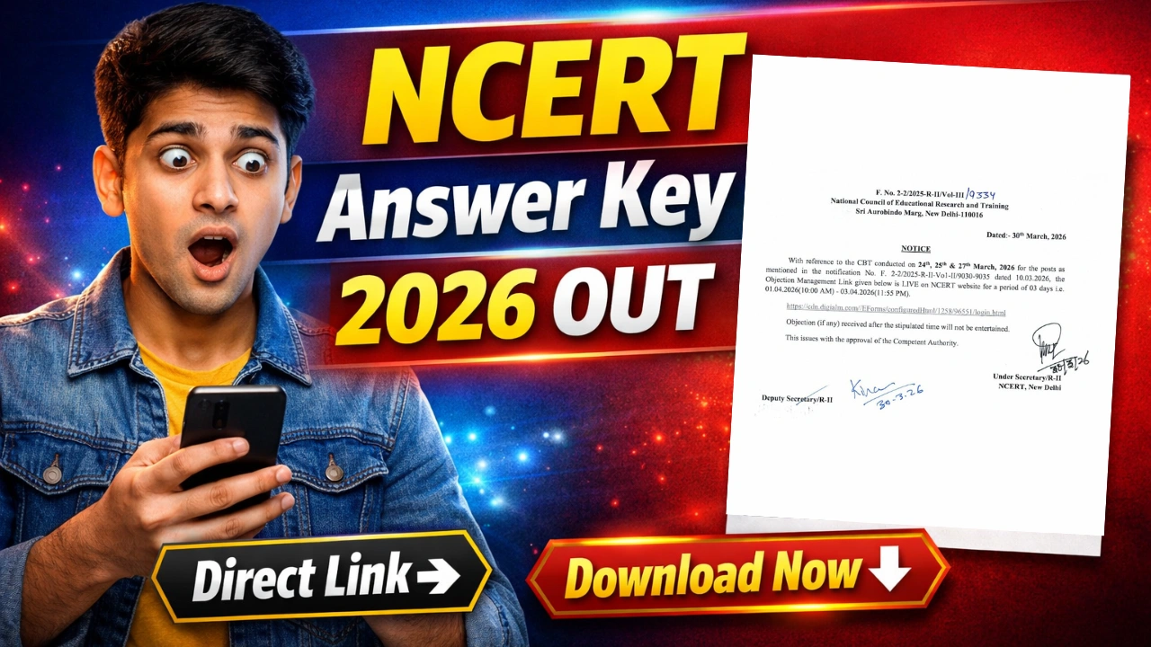 NCERT Non Academic Group A, Group B and Group C Exam Answer Key 2026 - Download Link & Expected Cut Off