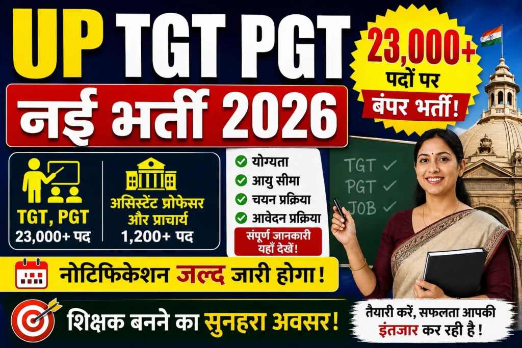 UP TGT PGT New Vacancy 2026: यूपी में 23,000+ नई टीजीटी-पीजीटी भर्ती कब आएगी?