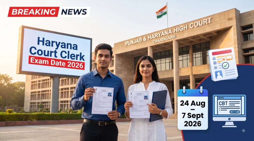 Haryana Court Clerk Exam Date 2026 Out at sssc.gov.in, Check Exam Schedule & Admit Card Details