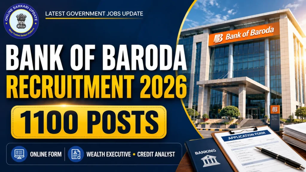 Bank of Baroda Recruitment 2026 Apply Online for 1,100 Wealth Executive and Credit Analyst Posts
